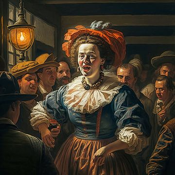 Alte Meister Gasthaus Frau Männer Portrait Niederlande von gm_designs