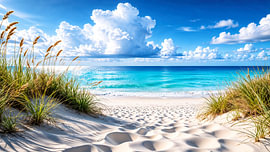 Fantasy Art Wandbild: NORDAVIA – Ein Strand an der Nordsee im Sommer