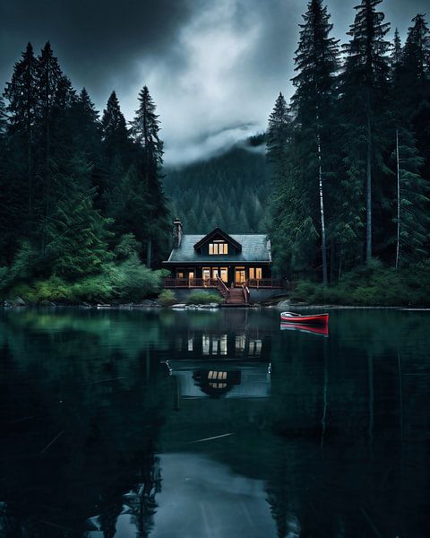 Haus am See von fernlichtsicht