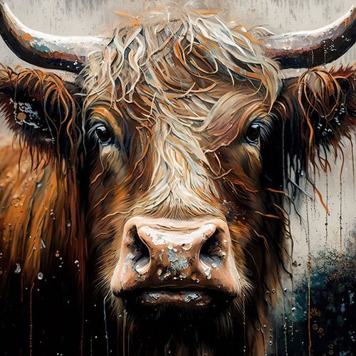 Peinture Highlander Cow No. 01 sur La collection ARTEO