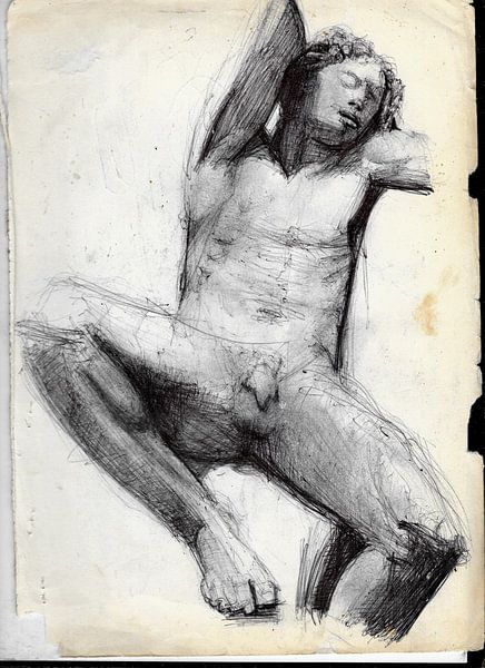 HOMME STATUE NU par Vincent Jacobs