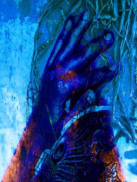 The blue hand van Gabi Hampe