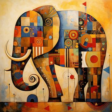 Abstracte olifant van Imagine