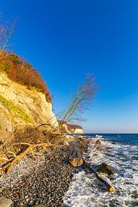 Kreidefelsen im Herbst an der Küste der Ostsee auf der Insel R