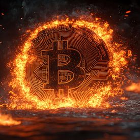 Bitcoin in Flammen von Lufy