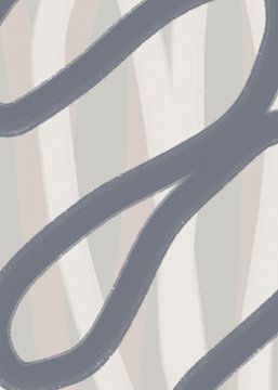 Lines in neutral pastel colors no. 9 by Dina Dankers