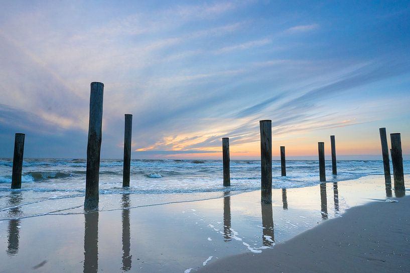 Sunset at palm village Petten by Goffe Jensma