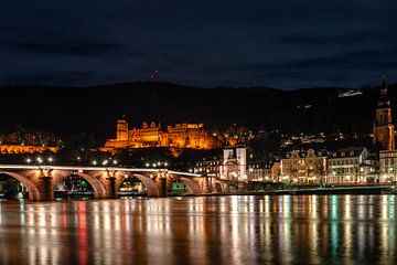 Nachtfotografie Heidelberg. van Jaap van den Berg