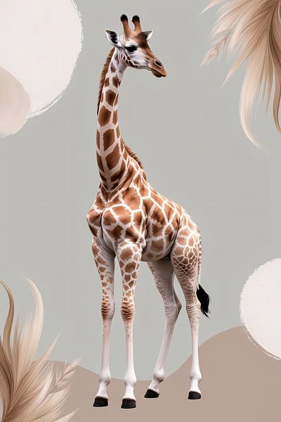 Elegant giraffe in modern design by Art & Soul Creations
