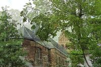 Abstracte fotografie | Abstract expressionisme | Modern abstract | Kerk wadend in de weerspiegeling van water