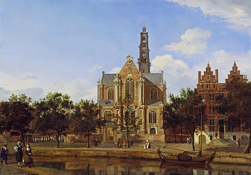Gezicht op de Westerkerk, Amsterdam, Jan van der Heyden