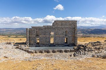 Landscape photograph in Andalusian summer. Theatre in the ruins of Acinipo, Andalusia, Spain by Fotos by Jan Wehnert