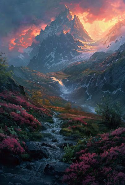 Fantastische herfstsfeer in de bergen van fernlichtsicht