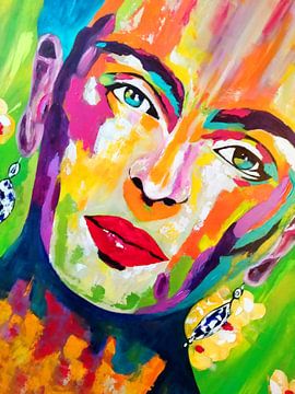 Frida Kalo Living van Kathleen Artist Fine Art