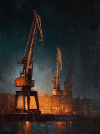 Burning Cranes by Franka Poulain