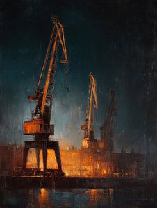 Les grues en feu