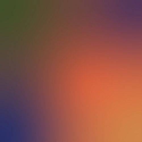 Retro jaren 70 neon kunst. Abstract kleurverloop in oranje, groen, violet.