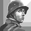 échelle de gris Soldat de l'armée popart sur Rizky Dwi Aprianda
