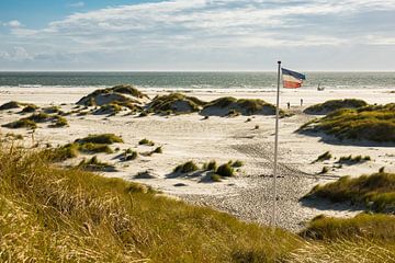 Landscape with dunes on the North Sea island Amrum van Rico Ködder