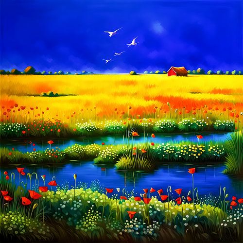 Summer in Friesland art-work