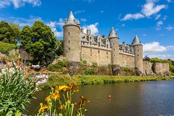View over the River Oust to the Château de Josselin, Brittany