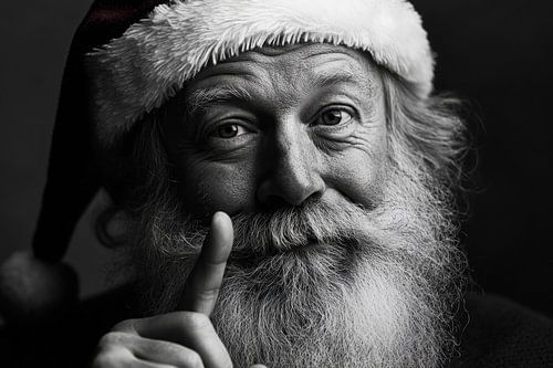 De kerstman lacht