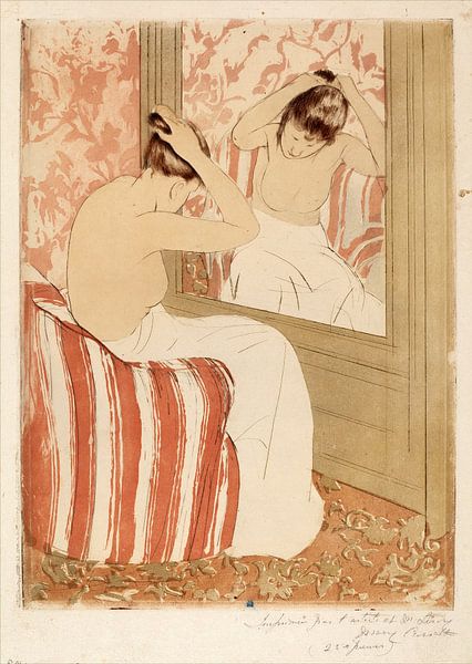Het kapsel, Mary Cassatt van Liszt Collection