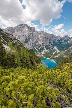 Prager Wildsee in den Dolomiten von Obern von Leo Schindzielorz