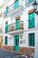 Typische gevel in Cómpeta, Andalusië, Spanje