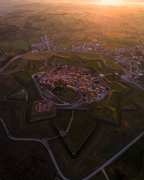 Star-shaped Fortress of Almeida at Sunset by Ewold Kooistra