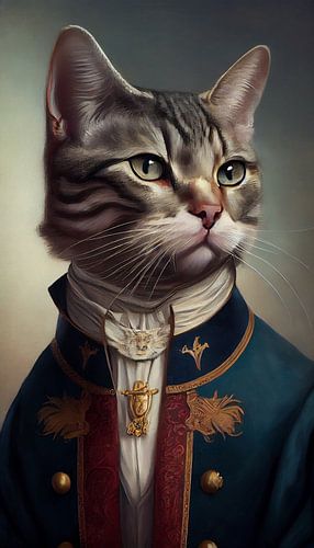 Cat portrait from the 19th Century