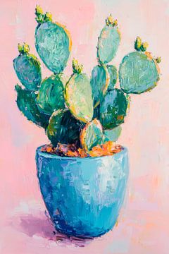 Cactus in a pot by Poster Art Shop