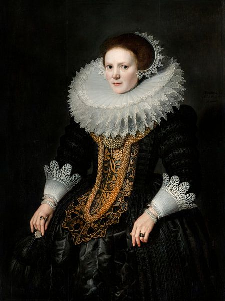 Porträt einer Frau, Michiel van Mierevelt von Meesterlijcke Meesters