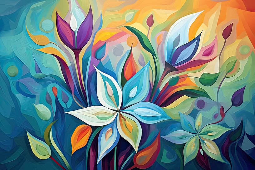 Abstract botanisch #16 van Bert Nijholt