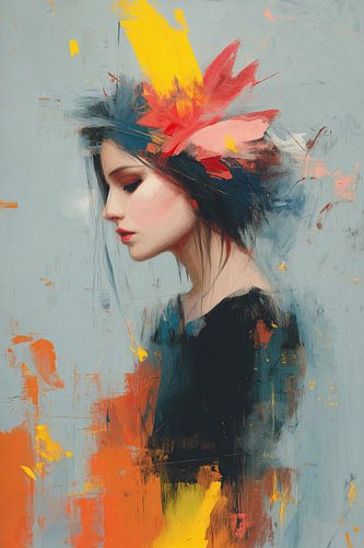 Abstract Portrait in Flowing Colors no.3