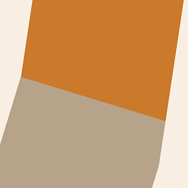 Abstrakte geometrische Formen im Mid-Century-Modern-Stil in warmen Erdtönen – 2er-Set. Nr. 1 von Dina Dankers