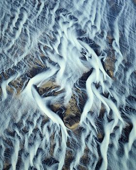 Textures des deltas de rivières d'Islande #2