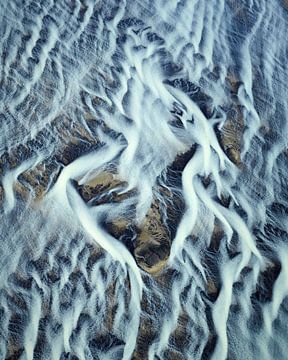 Rivierdelta Texturen van IJsland #2 van Keith Wilson Photography