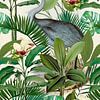 Heron In Tropical Vegetation by Andrea Haase