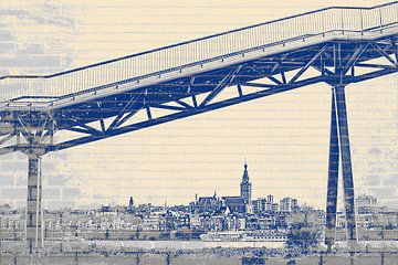 View through to the Skyline of Nijmegen by Caroline Drijber