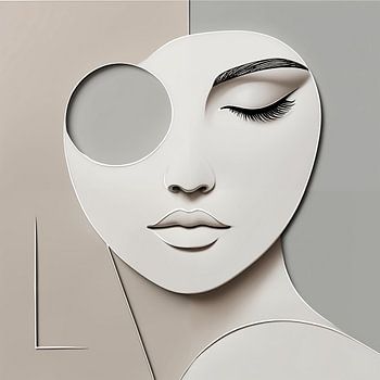 Abstract Silence – modern minimalistisch vrouwenportret
