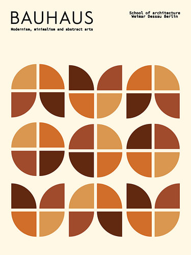Bauhaus, in herfst kleuren