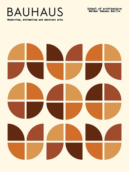 Bauhaus, in Herbstfarben von Hilde Remerie Fotografie und digitale Kunst