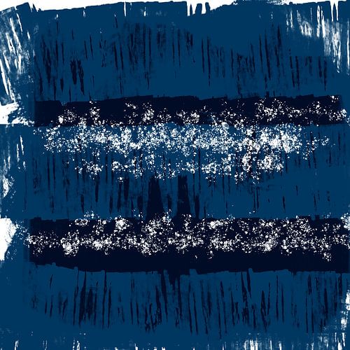 Abstracte marine blauwe minimalistische kunst. Maritiem landschap II