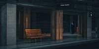 Waiting for the train.