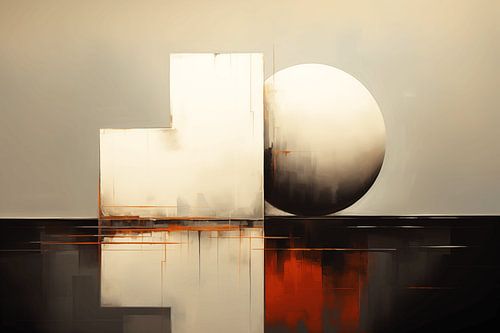 Abstract olieverfschilderij in vuur en vlam