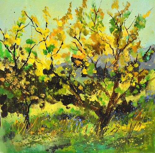 Twee bomen in de zomer