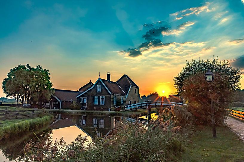 Sunrise at De Zaanse Schans, the Netherlands by Gert Hilbink