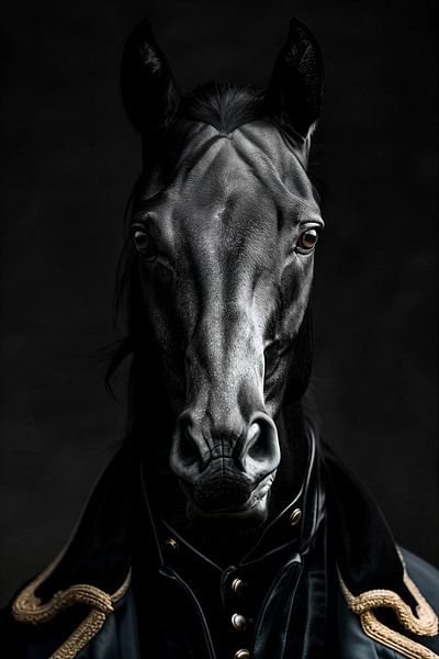 Wild Suits - Schwarzes Pferd von Philippe HUGONNARD