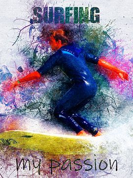 surf sur Printed Artings